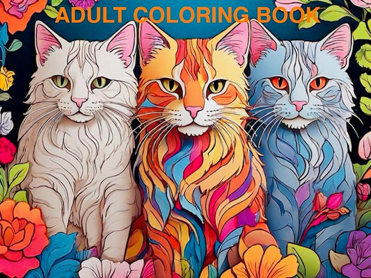Adult Cat Lovers Coloring Books