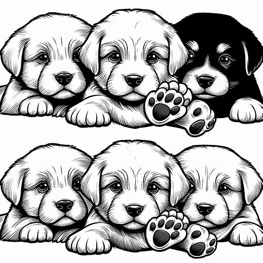 Adult Puppy Lovers Coloring Book