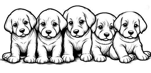 Adult Puppy Lovers Coloring Book