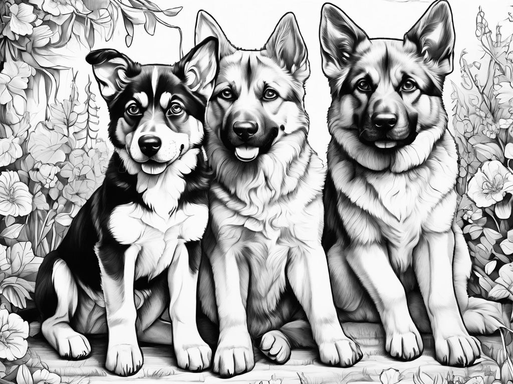 Adult Dog Lovers Coloring Book