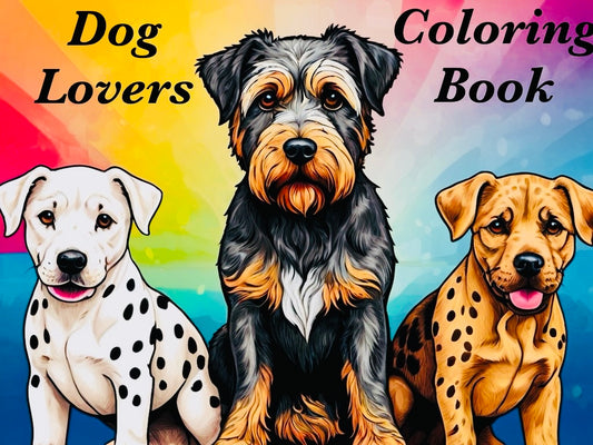 Adult Dog Lovers Coloring Book